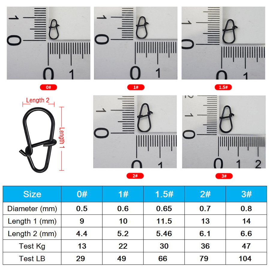50Pcs Crankbait Snaps Stainles - Ice Fishing Tip Up 评论和价格