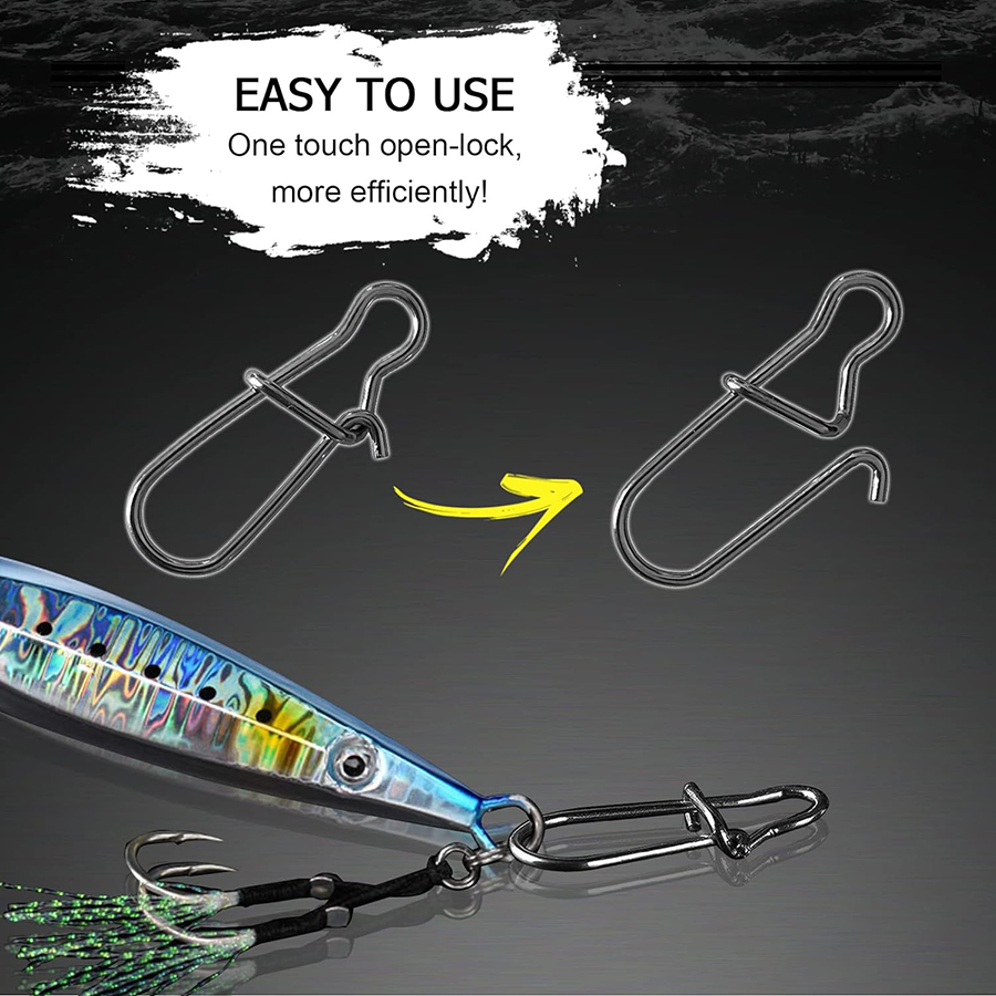 50Pcs Crankbait Snaps Stainles - Ice Fishing Tip Up 评论和价格