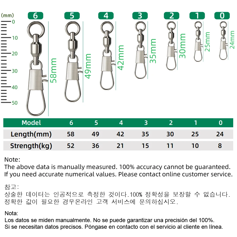 DNDYUJU 50pcs Fishing Swivels  - Fishing Equipment Cheap 评论和价格