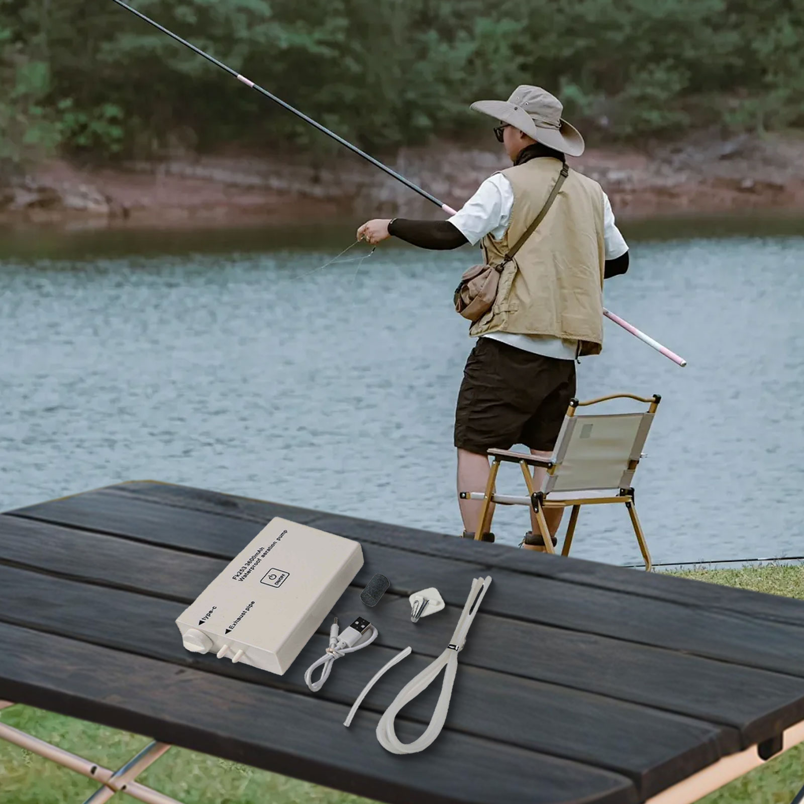 14*6*2.2cm Oxygen Pump Oxygen  - Fishing Equipment Brands 评论和价格